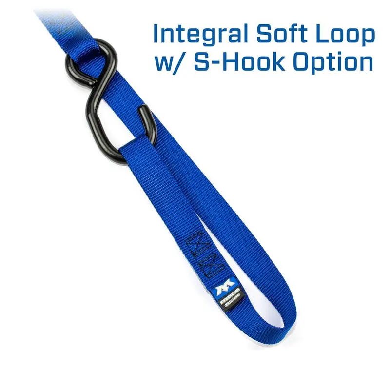 Mac's Tie Downs 1" Motorcycle Ratchet Tie-Down Pack With Integrated Soft Loops S-Hooks 4