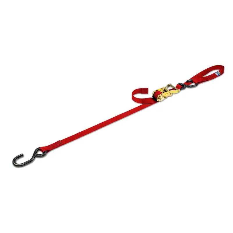 Mac's Tie Downs 1" Motorcycle Ratchet Tie-Down Strap With Integrated Soft Loop S-Hook 11