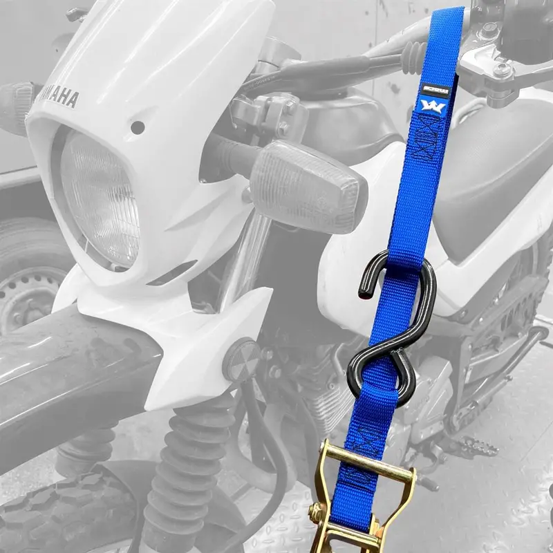 Mac's Tie Downs 1" Motorcycle Ratchet Tie-Down Strap With Integrated Soft Loop S-Hook 2