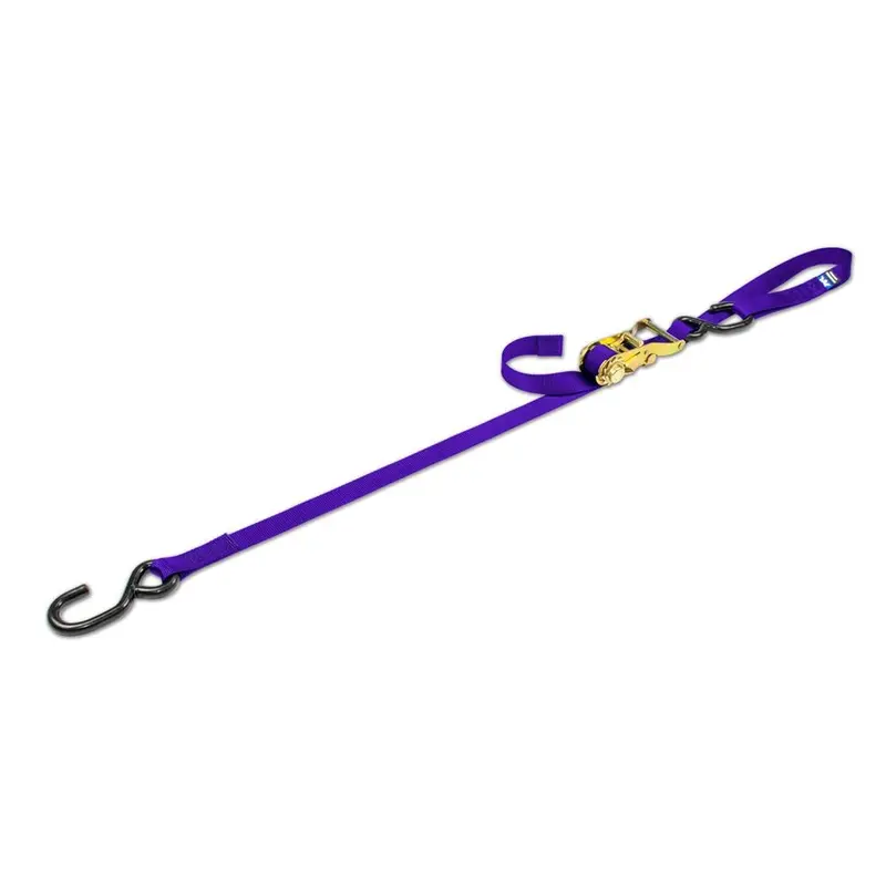 Mac's Tie Downs 1" Motorcycle Ratchet Tie-Down Strap With Integrated Soft Loop S-Hook 8