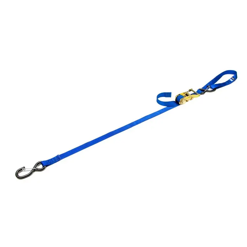 Mac's Tie Downs 1" Motorcycle Ratchet Tie-Down Strap With Integrated Soft Loop S-Hook And Keeper 1