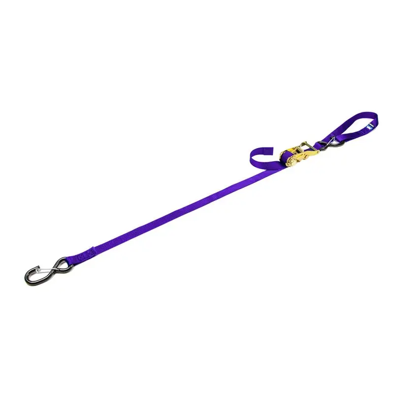 Mac's Tie Downs 1" Motorcycle Ratchet Tie-Down Strap With Integrated Soft Loop S-Hook And Keeper 13