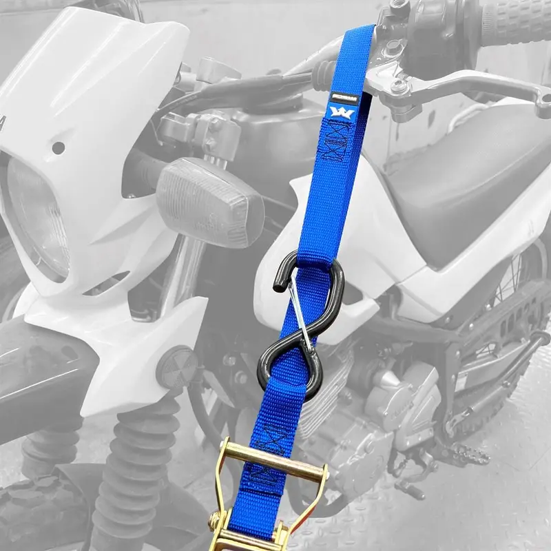 Mac's Tie Downs 1" Motorcycle Ratchet Tie-Down Strap With Integrated Soft Loop S-Hook And Keeper 2