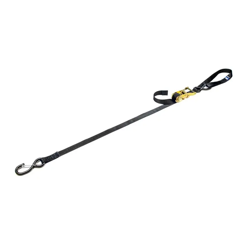 Mac's Tie Downs 1" Motorcycle Ratchet Tie-Down Strap With Integrated Soft Loop S-Hook And Keeper 6