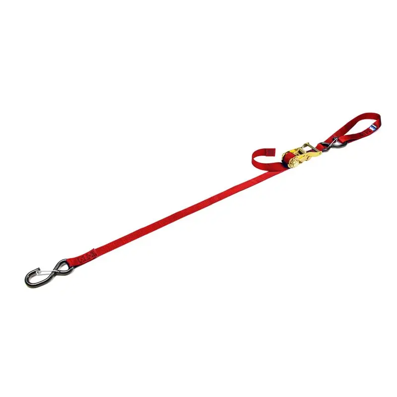 Mac's Tie Downs 1" Motorcycle Ratchet Tie-Down Strap With Integrated Soft Loop S-Hook And Keeper 8