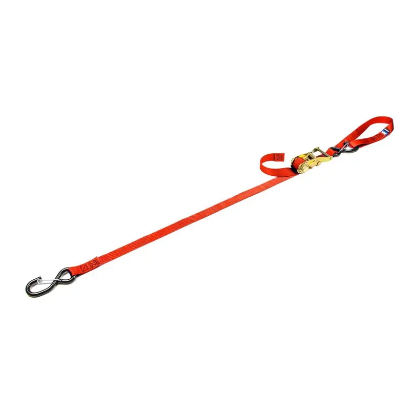 Mac's Tie Downs 1" Motorcycle Ratchet Tie-Down Strap With Integrated Soft Loop S-Hook And Keeper 9