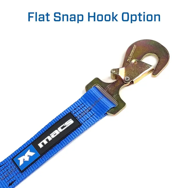 Mac's Tie Downs 2" Ratchet Strap With Flat Snap Hook 2