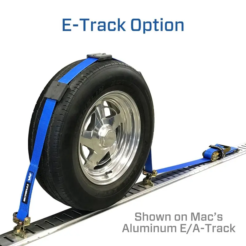 Mac's Tie Downs 2" Tire Block Strap Pack With E-Track Ends 2