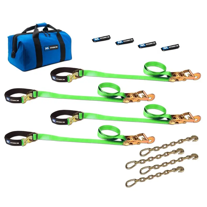 Mac's Tie Downs 2" Utv Tie-Down Pack With Direct Hook & Chain Extension 1