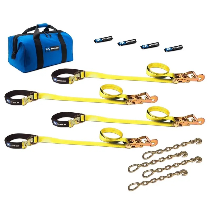 Mac's Tie Downs 2" Utv Tie-Down Pack With Direct Hook & Chain Extension 2