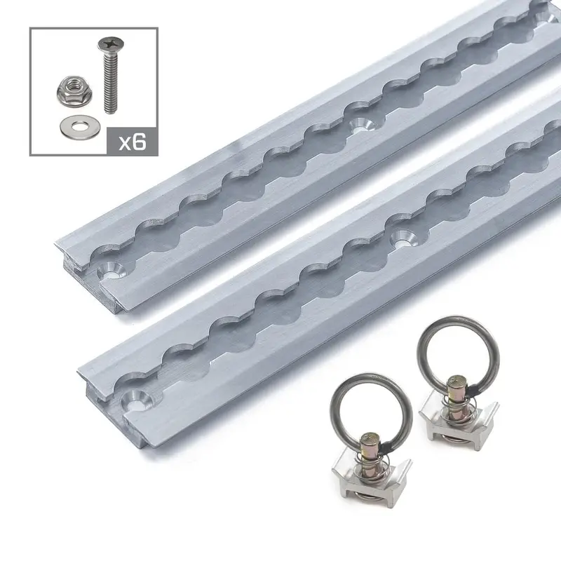 Mac's Tie Downs Versatie Recess-Mounted Track Kit With Flanged Edge - Series 4 5