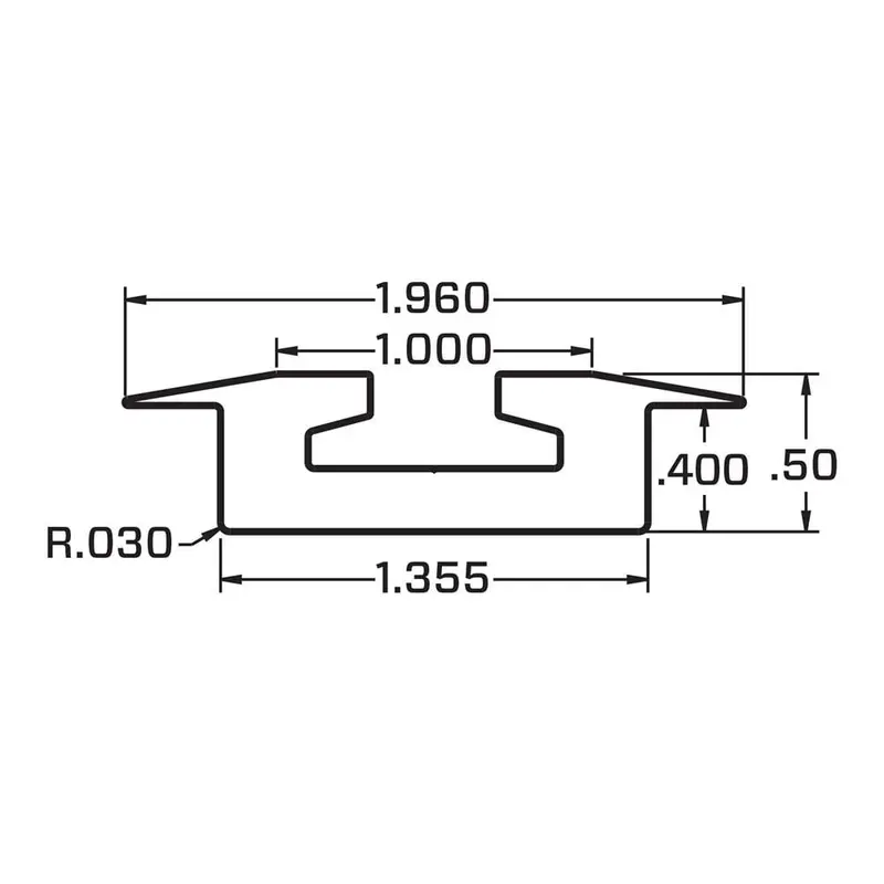 Mac's Tie Downs Versatie Recess-Mounted Track With Flanged Edge - Series 4 4