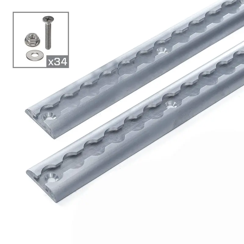 Mac's Tie Downs Versatie Surface-Mounted Track Kit With Wide Contour Edge - Series 3 5