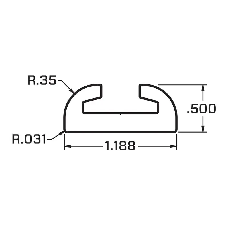 Mac's Tie Downs Versatie Surface-Mounted Track With Contour Edge - Series 1 3