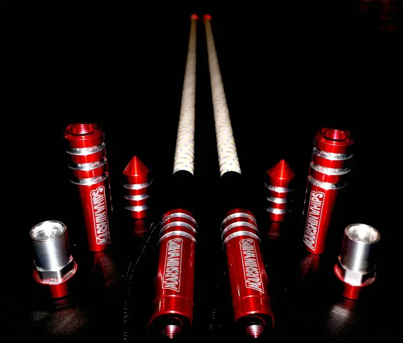 Marshin Whips Game Changer Set Of 2 Whips - Lollypop Red Edition 1