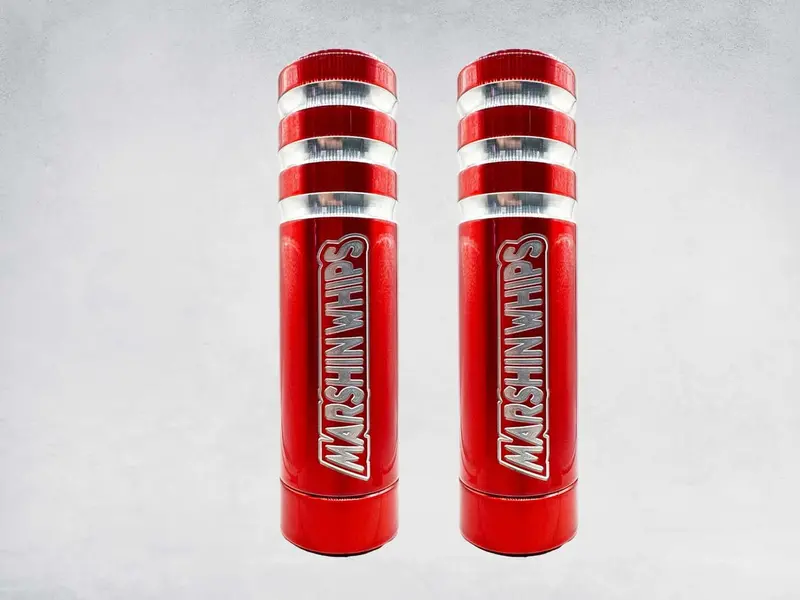 Marshin Whips Game Changer Set Of 2 Whips - Lollypop Red Edition 2