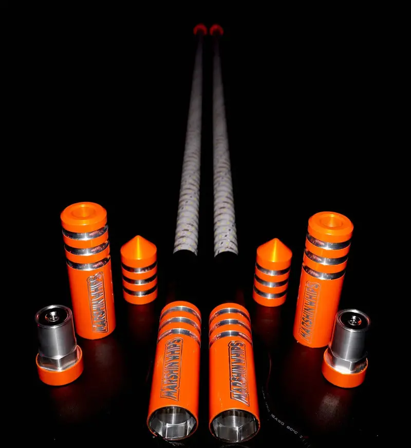 Marshin Whips Game Changer Set Of 2 Whips - Orange Edition 1
