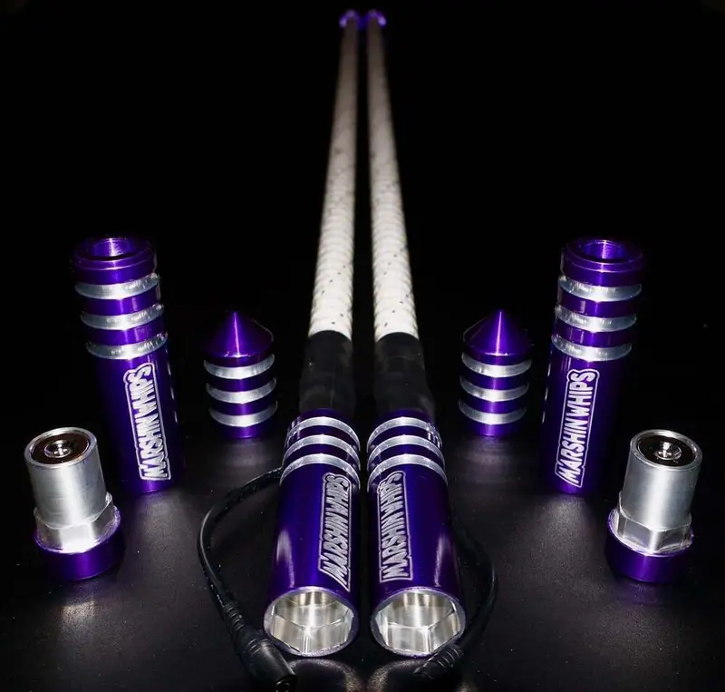 Marshin Whips Game Changer Set Of 2 Whips - Purple Edition 1