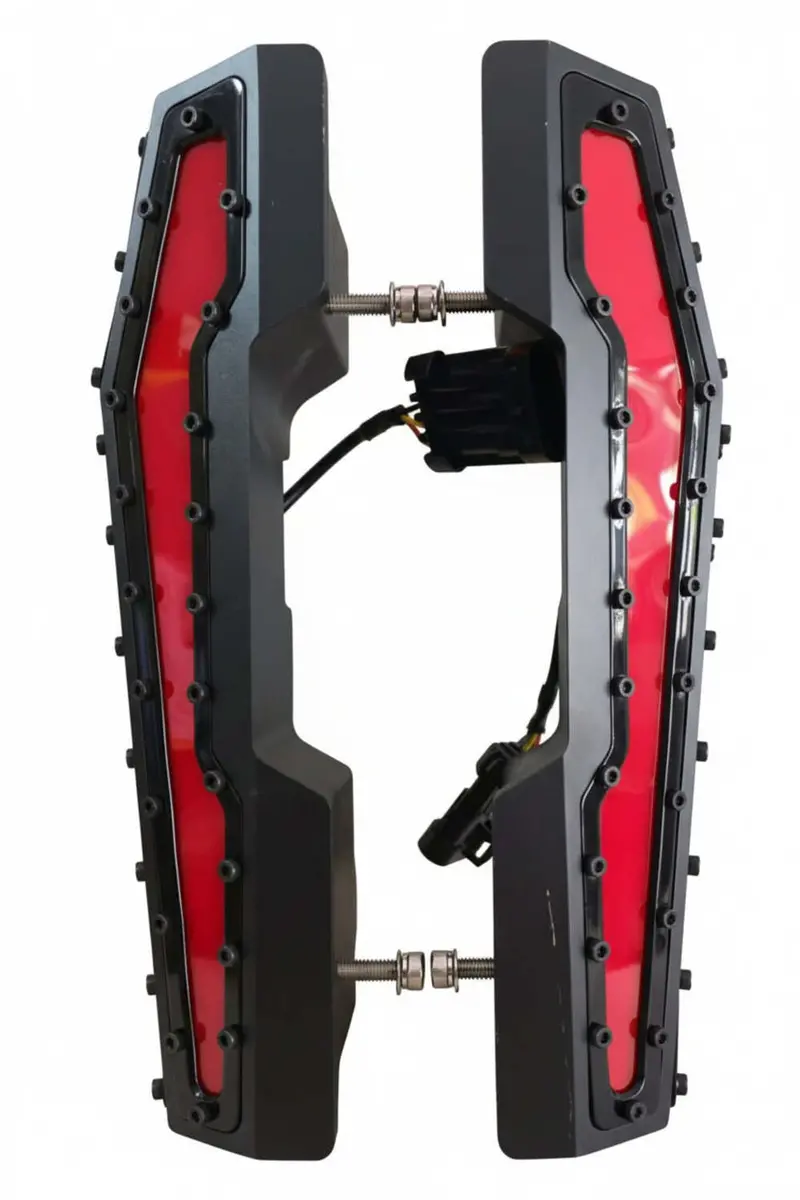 Marshin Whips Polaris Xpedition Billet Led Tail Light - Black 2