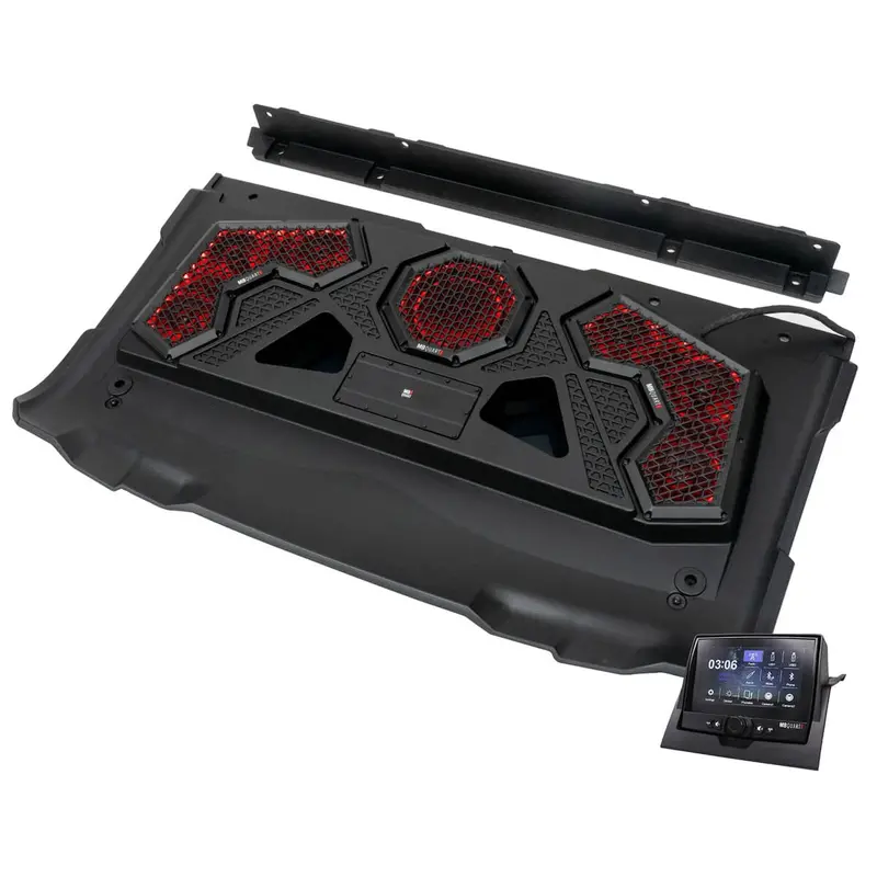 Mb Quart Polaris Ranger Mbqrg2-S7r 500 Watt 7 Speaker Audio Roof W/ 7 Inch Led Source Unit & 45 Inch Light Bar 1