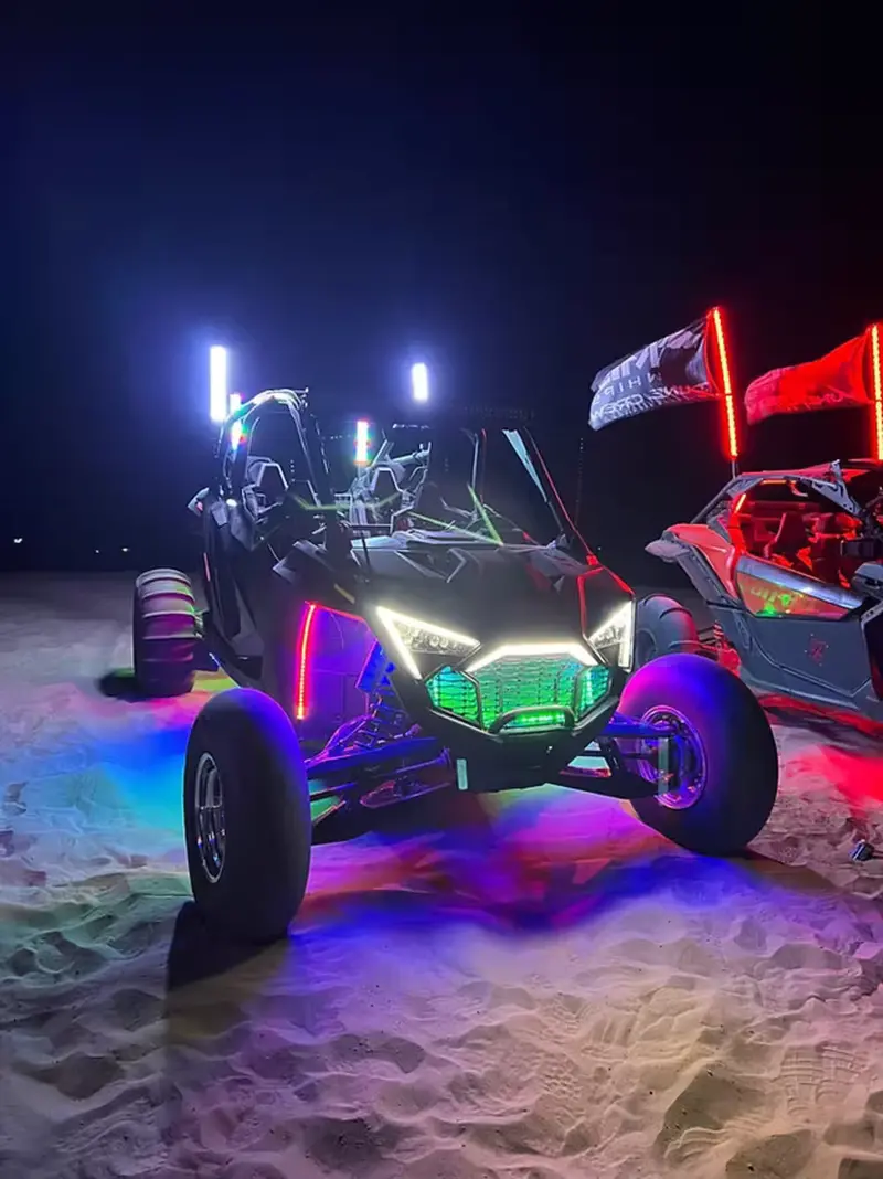 Mb Whips Polaris Rzr Pro R 4 Stage 2 Underglow 16 Strip Kit 1