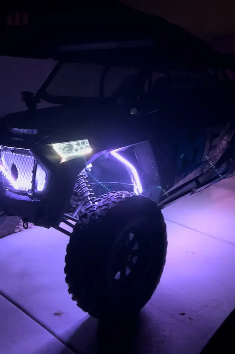 Mb Whips Polaris Rzr Stage 2 Led Underglow 12 Strip Kit 2