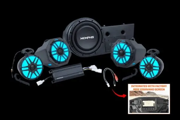 Memphis Audio Polaris General Ride Command Pro 4 Plus Audio Kit 1