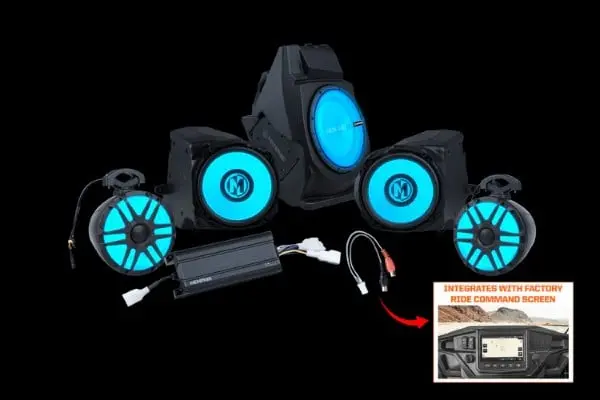 Memphis Audio Polaris Rzr Ride Command Pro 4 Plus Audio Kit (Pro Xp - Pro R - Turbo R) 1