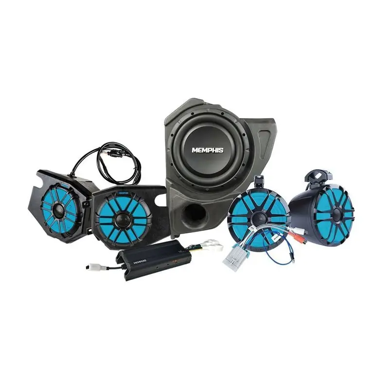 Memphis Polaris Rzr Audio Smc2a Front Pods Rear Pods Amp Sub 1