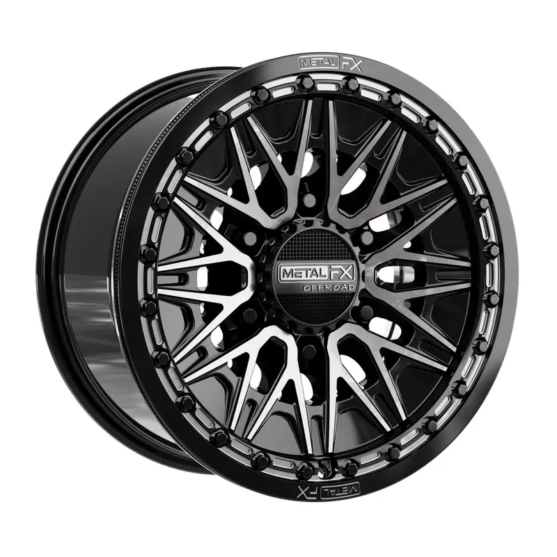 Metalfx Alpha 6R Beadlock - Gloss Black Ddt Face 1