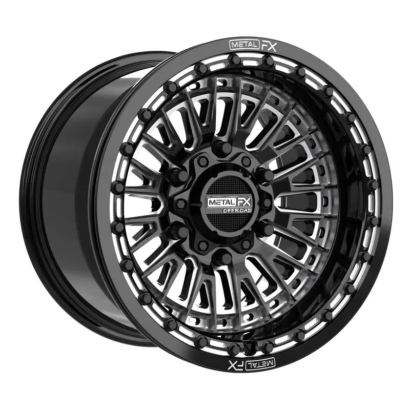 Metalfx Can-Am Maverick R Slayer 6R Beadlock - Gloss Black Contrast Cut 1