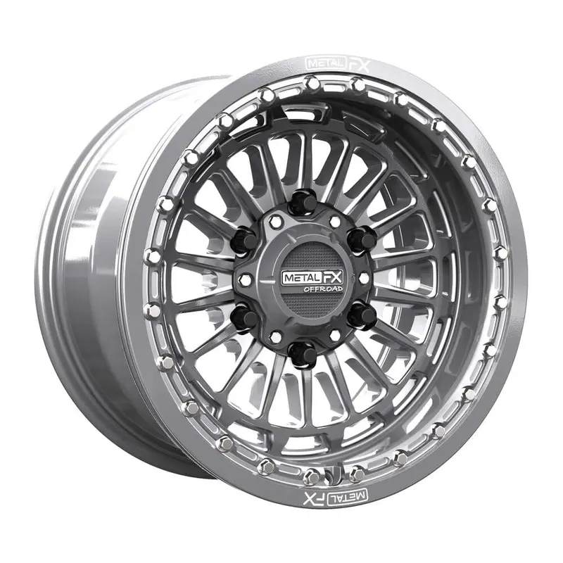 Metalfx Delta 6R Beadlock (6 Lug) - Gunmetal Contrast Cut 1