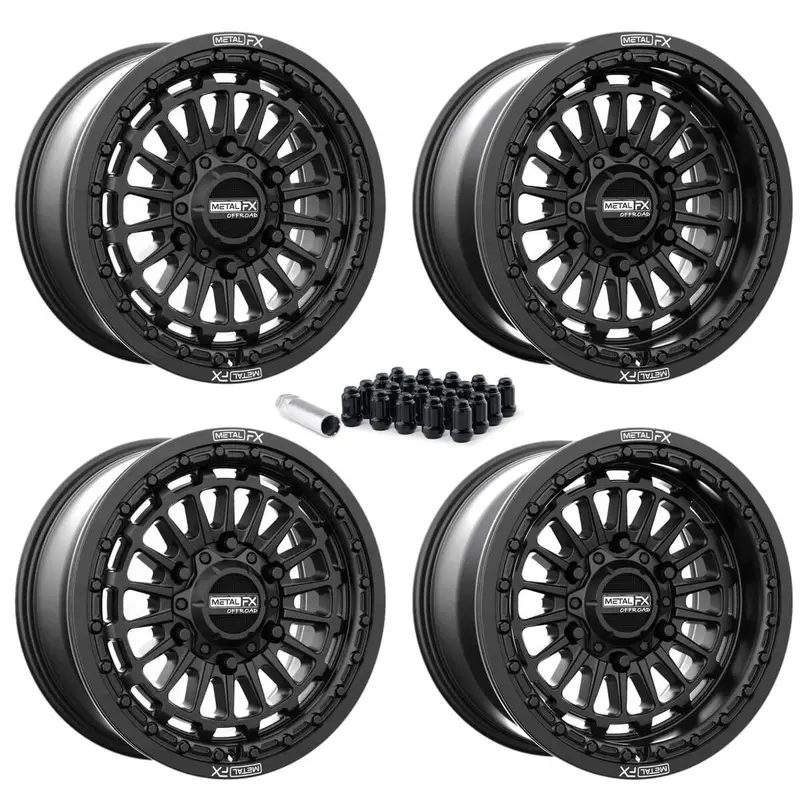 Metalfx Delta 6R Utv Beadlock Wheel Kit (6 Lug) - Satin Black 4