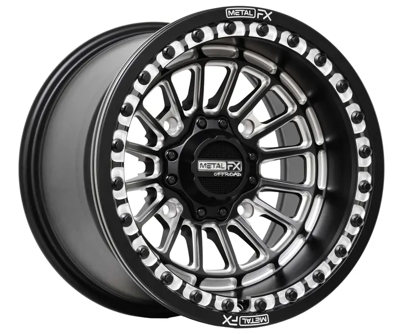 Metalfx Delta Beadlock - Matte Black Contrast Cut 1