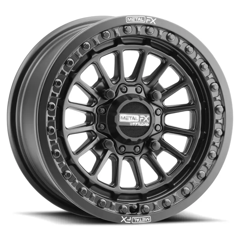Metalfx Delta Black Beadlock & Maxxis Roxxzilla Radial Wheel & Tire Kit 9