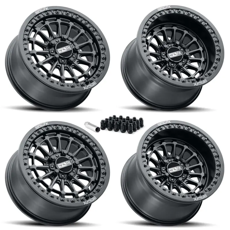 Metalfx Delta R Utv Beadlock Wheel Kit (5 Lug) - Satin Black 1