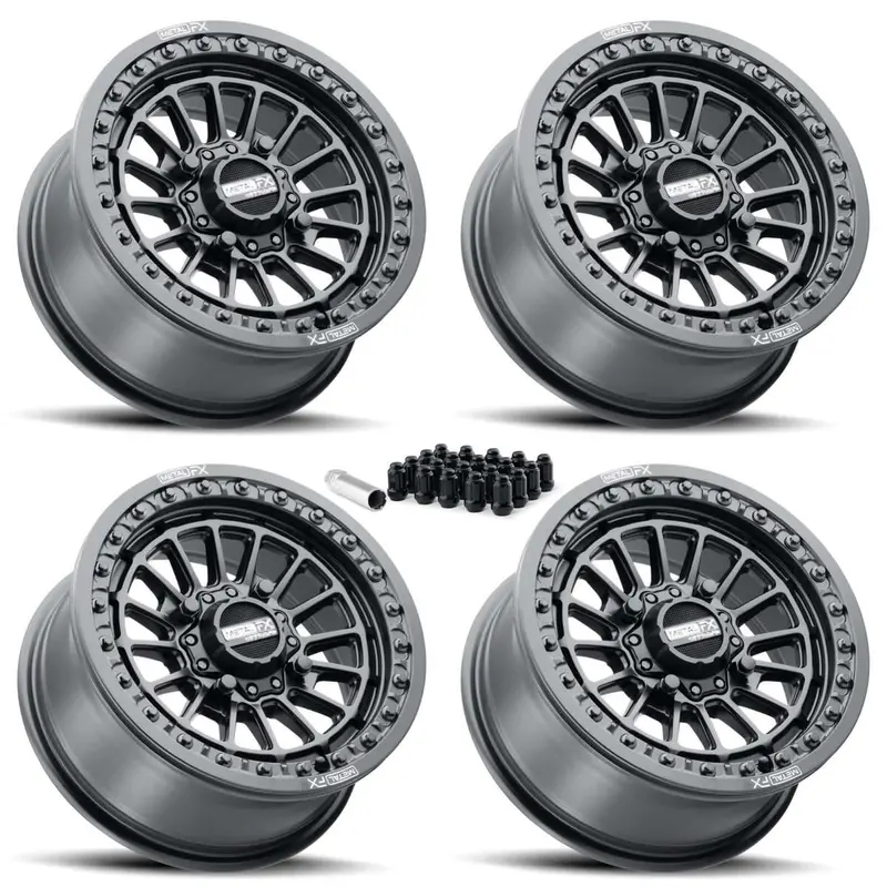 Metalfx Delta Utv Beadlock Wheel Kit - Satin Black 2