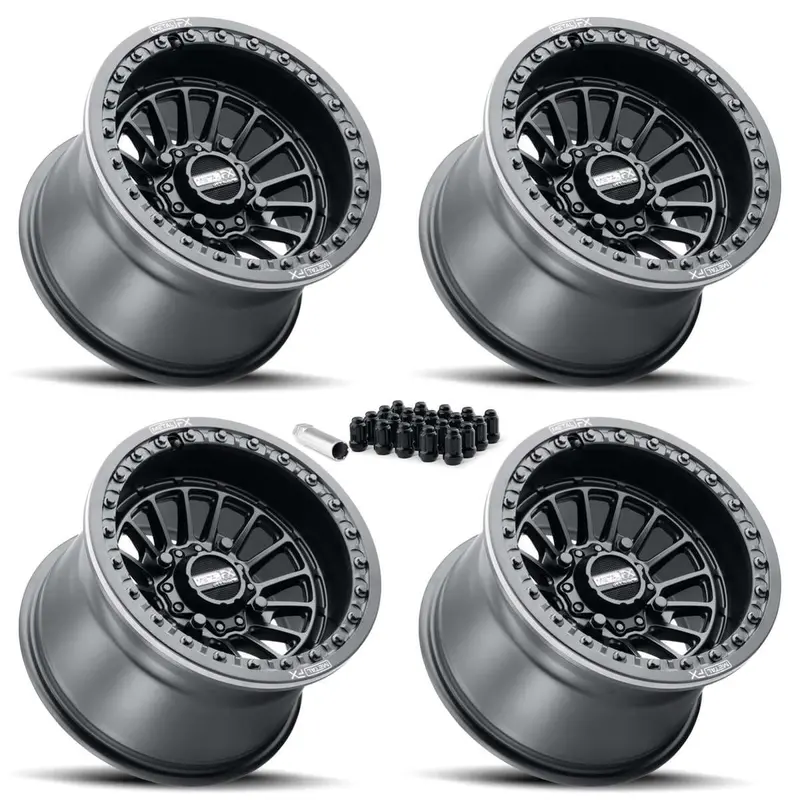Metalfx Delta Utv Beadlock Wheel Kit - Satin Black 3