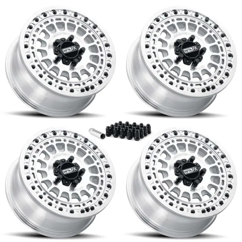 Metalfx Hitman R Utv Beadlock 5-Lug Wheel Kit - Raw 1