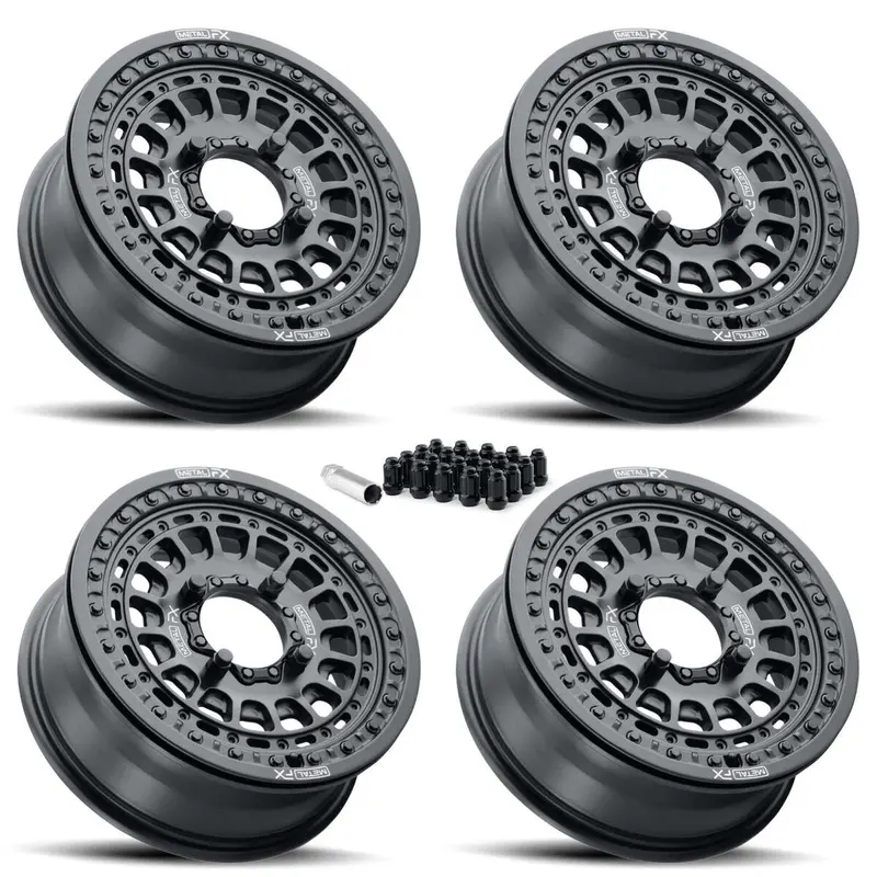 Metalfx Hitman Utv Beadlock Wheel Kit - Satin Black 1