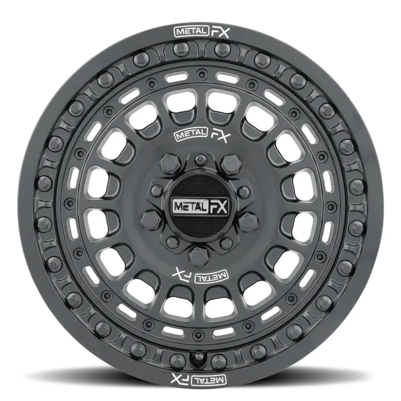 Metalfx Offroad Hitman R Black Beadlock & Maxxis Carnivore Radial Wheel & Tire Kit 4