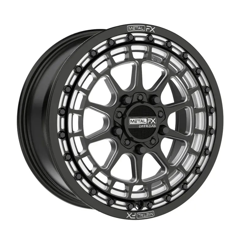 Metalfx Outlaw R Beadlock - Satin Black Contrast Cut 1