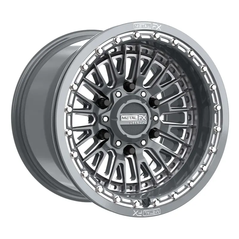 Metalfx Slayer 6R Beadlock (6 Lug) - Gunmetal Contrast Cut 1
