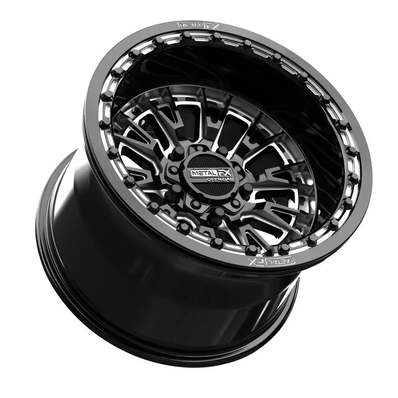 Metalfx Slayer R Beadlock - Gloss Black Contrast Cut 2