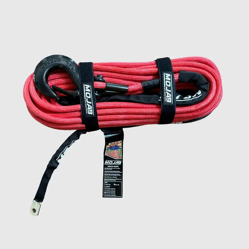 Mojab Off-Road 1/2" X 78' Double Braided Winch Rope With Removeable Forged Winch Hook 2