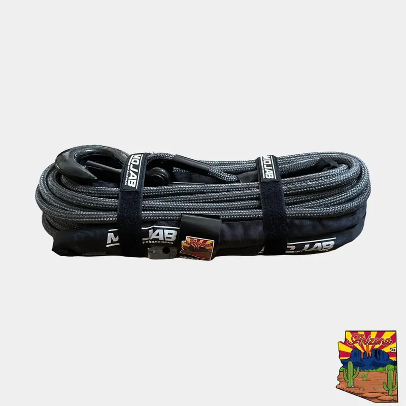 Mojab Off-Road 1/2" X 78' Double Braided Winch Rope With Removeable Forged Winch Hook 2