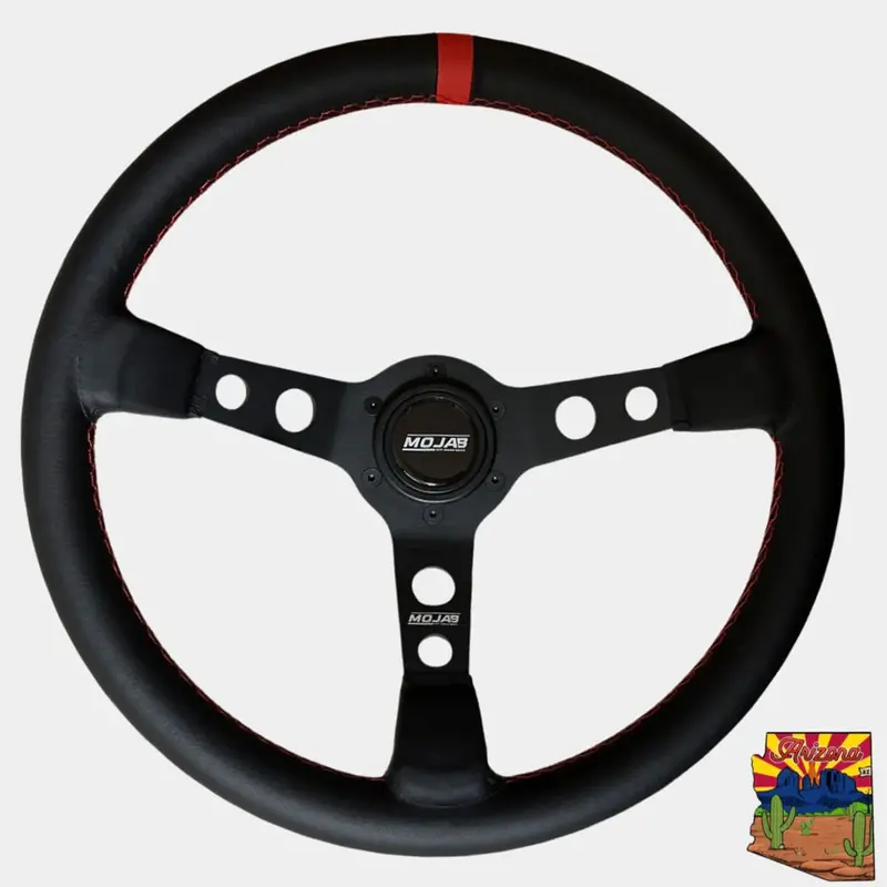Mojab Off-Road 13.5" Deep Dish Leather/Suede Steering Wheel 1