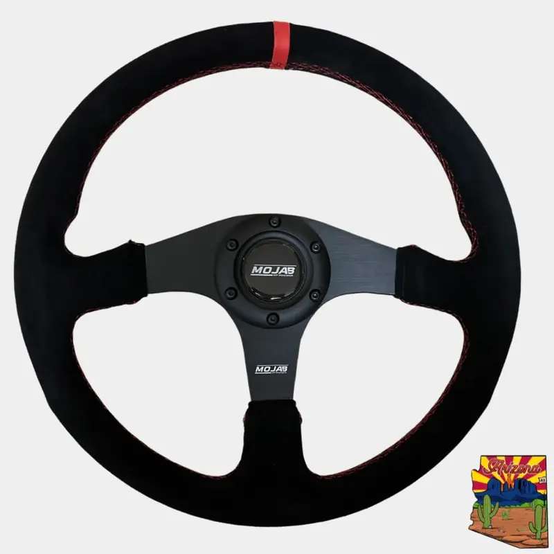 Mojab Off-Road 13.5" Flat Leather/Suede Steering Wheel 1