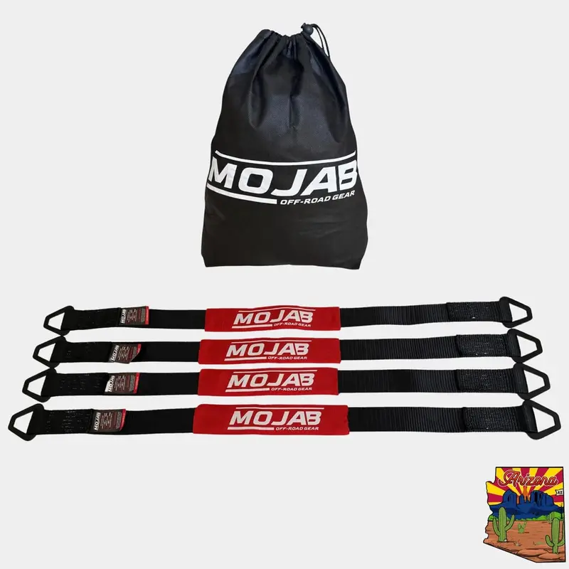 Mojab Off-Road 2" X 39'' Axle Pack Of 4 Tie-Down With Rings 1