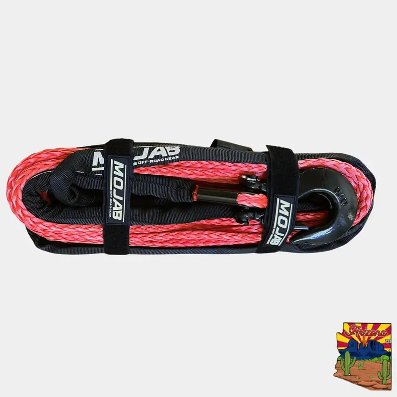 Mojab Off-Road 3/8" X 85' Synthetic Winch Rope With Removeable Forged Winch Hook 1
